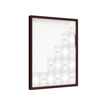 Venkovní vitrína model 2000, 30 x A4, plexi, hnědá