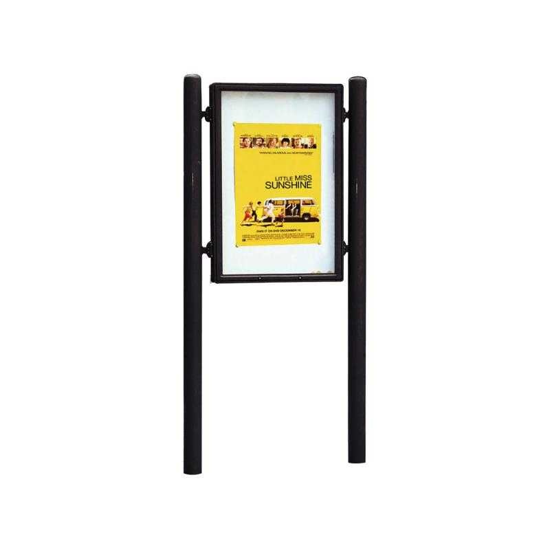 Jednostranná vitrína Carrefour 1255x900 mm, včetně sloupků, černá