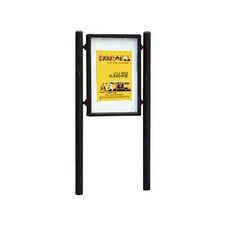 Jednostranná vitrína Carrefour 1255x900 mm, včetně sloupků, černá