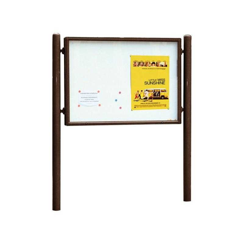Jednostranná vitrína Carrefour 1255x1700 mm, včetně sloupků, hnědá