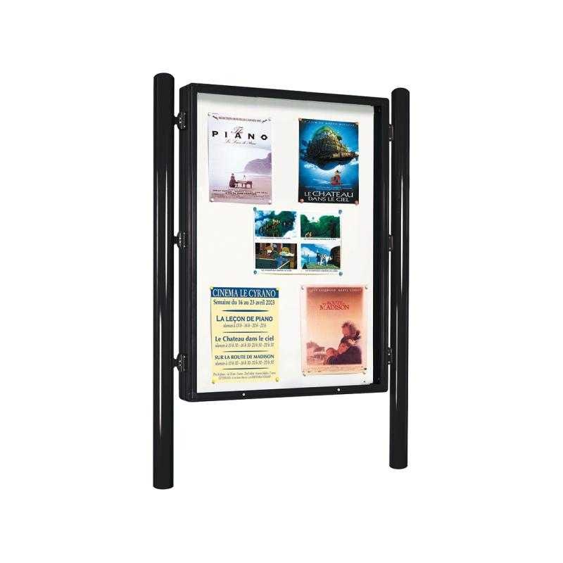 Jednostranná vitrína Carrefour 1700x1255 mm, včetně sloupků, černá