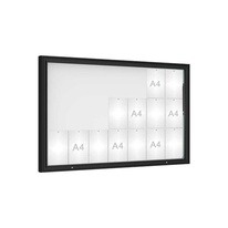 Venkovní vitrína model 1000, 21 x A4, plexi, černá