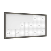Venkovní vitrína model 1000, 27 x A4, plexi, šedá PRO