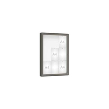 Venkovní vitrína model 2000, 9 x A4, plexi, šedá PRO