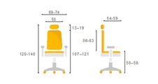 Kancelářská židle NATUS Q24, modrý sedák