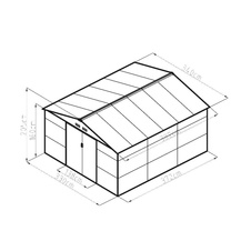 Zahradní domek G21 GAH 1300 - 340 x 382 cm, antracit