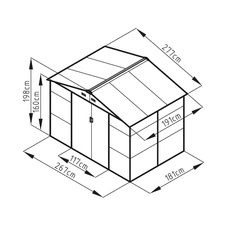 Zahradní domek G21 GAH 529 - 277 x 191 cm, antracit