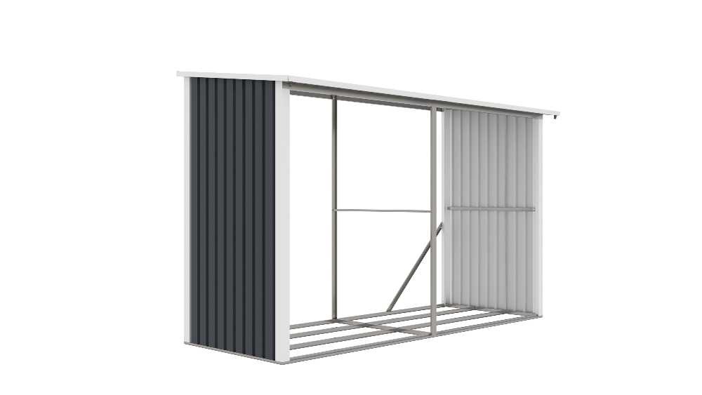 Přístřešek na dřevo G21 WOH 682 - 302x119 cm, antracit