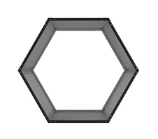 Přístřešek na dřevo G21 HEX 53 - 92 x 60 cm, antracit