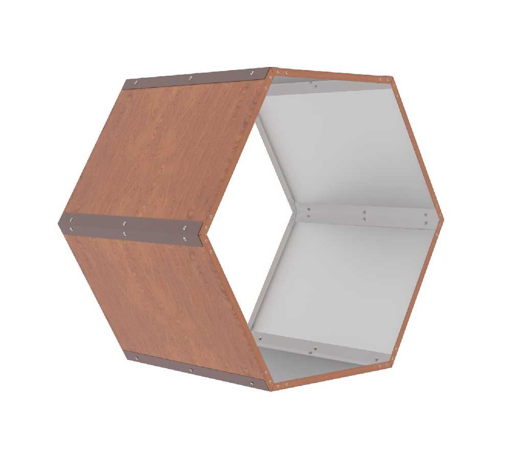 Přístřešek na dřevo G21 HEX 53 - 92 x 60 cm, hnědá