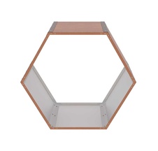 Přístřešek na dřevo G21 HEX 53 - 92 x 60 cm, hnědá
