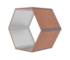 Přístřešek na dřevo G21 HEX 53 - 92 x 60 cm, hnědá