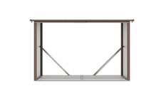 Přístřešek na dřevo G21 WOH 335 - 242x89 cm, hnědý