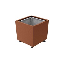 Květináč Olbia 80x80x71 cm, celokov, s vložkou, Corten