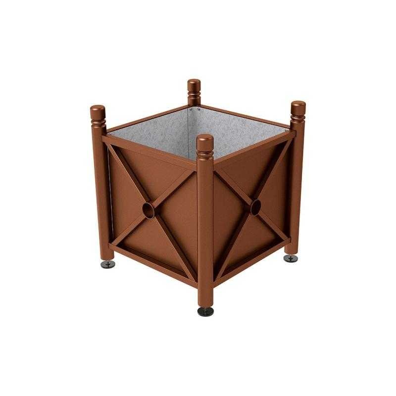 Květináč Province City 80x80x75 cm, celokov, bez vložky, Corten