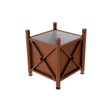 Květináč Province City 80x80x75 cm, celokov, bez vložky, Corten