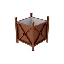 Květináč Province City 80x80x75 cm, celokov, bez vložky, Corten