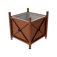 Květináč Province City 100x100x100 cm, celokov, s vložkou, Corten
