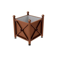 Květináč Province Boule 80x80x75 cm, celokov, bez vložky, Corten