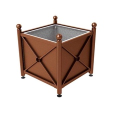Květináč Province Boule 100x100x100 cm, celokov, s vložkou, Corten