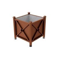 Květináč Province Agora 80x80x75 cm, celokov, bez vložky, Corten