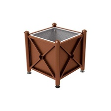 Květináč Province Agora 80x80x75 cm, celokov, s vložkou, Corten