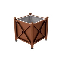 Květináč Province Agora 80x80x75 cm, celokov, s vložkou, Corten