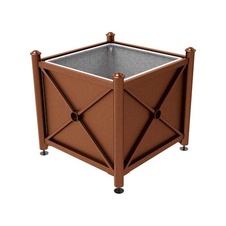Květináč Province Agora 100x100x100 cm, celokov, s vložkou, Corten