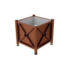Květináč Province 80x80x75 cm, celokov, bez vložky, Corten