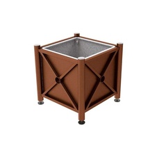 Květináč Province 80x80x75 cm, celokov, s vložkou, Corten