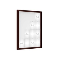 Venkovní vitrína model 1000, 16 x A4, plexi, hnědá