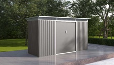 Zahradní domek G21 GRAH 483 - 340 x 142 cm, metalická šedá