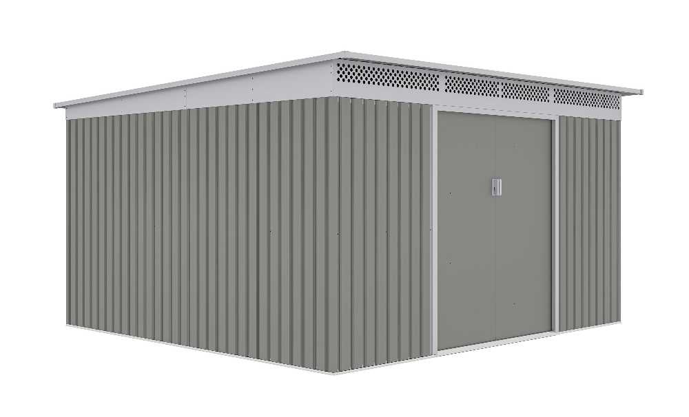 Zahradní domek G21 GRAH 1132 - 340 x 333 cm, metalická šedá