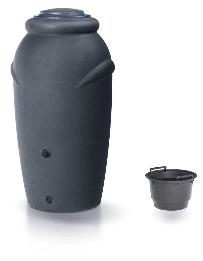 Designový plastový sud  AQUACAN BABY 210l, antracit