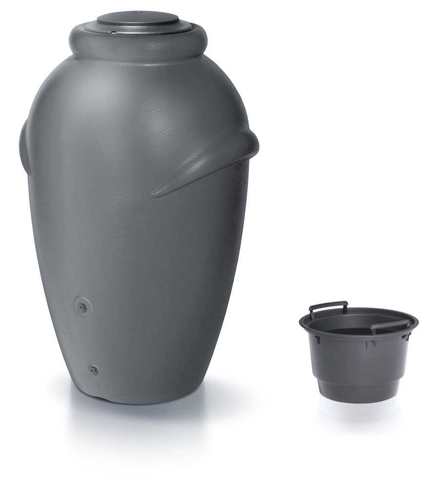 Designový plastový sud  AQUACAN 360l, šedá