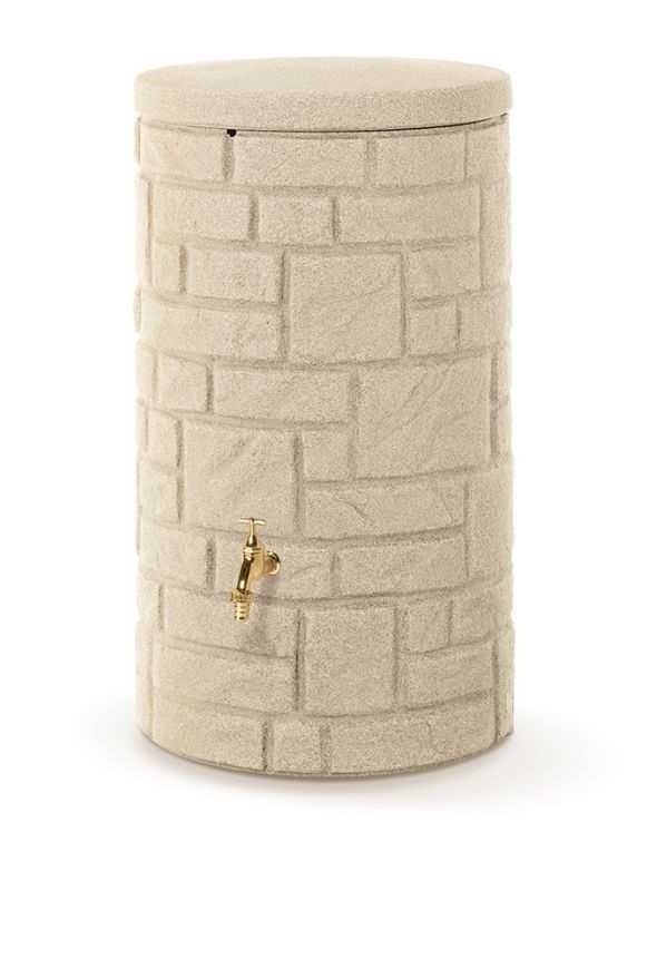 Designový plastový sud  ARCADO 230l, pískový granit