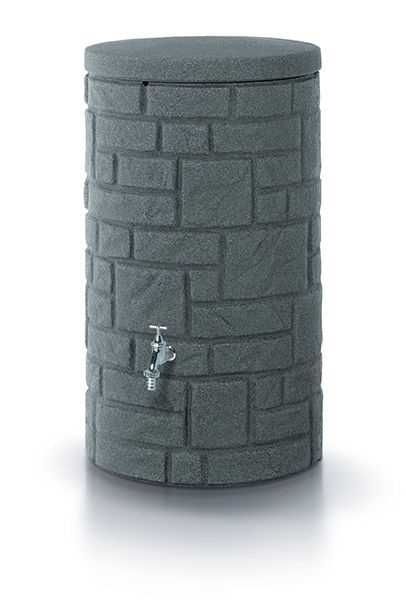 Designový plastový sud  ARCADO 230l, šedý granit