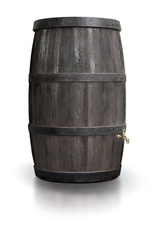 Rustikální plastový sud  BURGUND 500l, hnědá