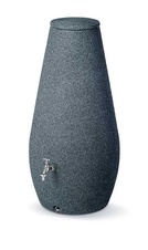 Designový plastový sud DROP 200l, antracitový granit