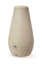 Designový plastový sud DROP 410l, pískový granit