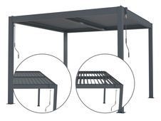 Bioklimatická pergola G21 Austin 3x3m, antracit