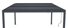 Bioklimatická pergola G21 Austin 4x4m, antracit