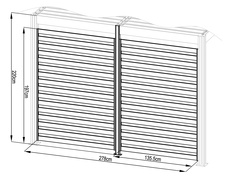 Fixní lamelová stěna G21 2,8x2,2m pro pergolu 3x3 a 4x3 m, antracit