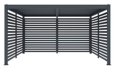 Fixní lamelová stěna G21 3,7x2,2m pro pergolu 4x3 a 4x4 m, antracit