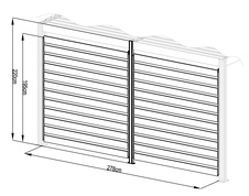 Otočná lamelová stěna G21 2,8x2,2m pro pergolu 3x3 a 4x3 m, antracit