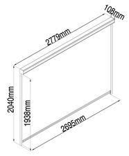 Boční markýza G21 2,8x2 m pro pergolu 3x3 a 4x3 m, antracit