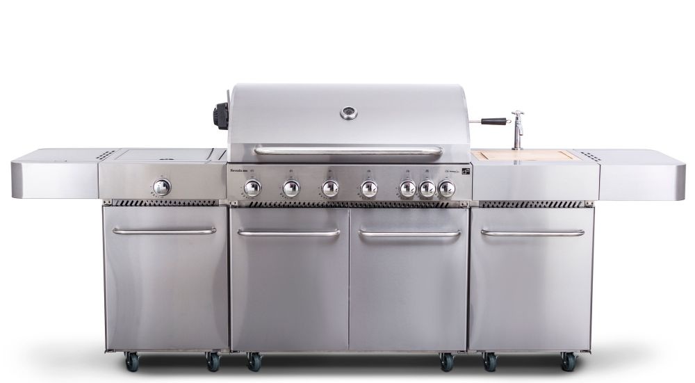 Plynový gril G21 Nevada, BBQ kuchyně Premium Line 8 hořáků + zdarma redukční ventil