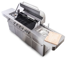 Plynový gril G21 Nevada, BBQ kuchyně Premium Line 8 hořáků + zdarma redukční ventil