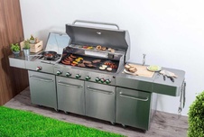 Plynový gril G21 Nevada, BBQ kuchyně Premium Line 8 hořáků + zdarma redukční ventil