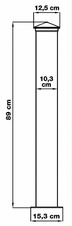 Sloupek G21 pro plotové pole 10x89 cm s patkou, antracit